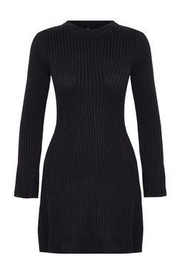 TRENDYOLMILLA Antrasit Mini Triko A-Line Formda Elbise TWOAW25EL00030 фото 27