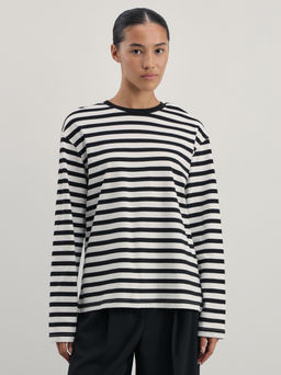 Лонгслив в полоску из хлопка / Zarina  фото 3