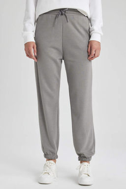 Длинные спортивные штаны из плотной ткани стандартного кроя Jogger с эластичной окантовкой - Defacto фото 4