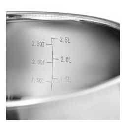 Миска для взбивания с ручкой и крышкой Walmer Home Chef, 2.5 л, цвет стальной  фото 3