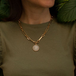 Колье ROSE QUARTZ Fiore Luna