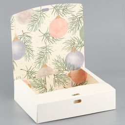 Коробка подарочная новогодняя складная двухсторонняя «Новогодние шары», 20 х 18 х 5 см, Новый год