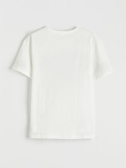 Bisiklet Yaka Bask?l? Erkek ?ocuk Ti??rt