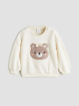 Hayvan Fig?rl? K?z Bebek Sweatshirt ve Pantolon