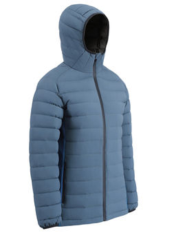 Куртка женская гибридная стёганая с капюшоном с графеновой подкладкой синего цвета 9622_1S