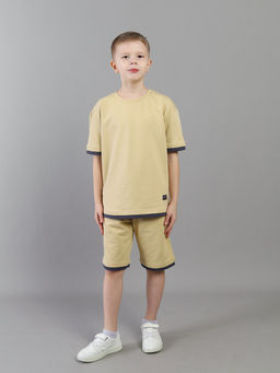 CSJB 90306-31K Комплект для мальчика (футболка, шорты),бежевый