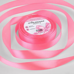 Цена за 2 шт. Лента атласная, 20 мм × 23 ± 1 м, цвет насыщенный розовый №05