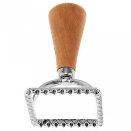 Штамп металлический для пельменей "Квадрат" 5,8х5,8см h10см, деревянная ручка, на картоне (Китай)