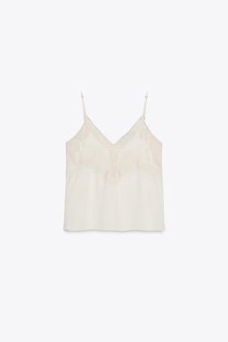 ZW COLLECTION LACE CAMISOLE TOP - Zara фото 4
