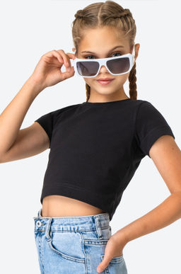 Укороченная футболка для девочки Happy Fox