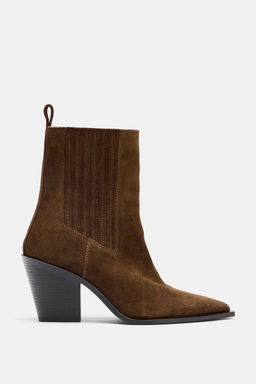 SPLIT SUEDE COWBOY ANKLE BOOTS - Zara фото 7