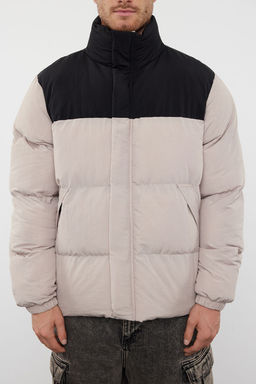 TRENDYOL MAN Erkek Mint Taslan Regular Fit Renk Bloklu Dik Yaka K?sl?k Mont TMNAW25MO00006 - Trendyolmilla фото 3
