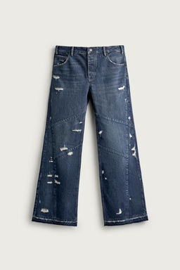 JEANS FLARE FIT COSTURAS / Azul - Zara фото 7