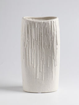 Ваза «Кристилис», 24.5×12 см, керамика, белая
