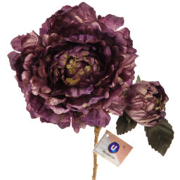 Искусственные цветы "FLOWERS GLAMOUR" 60см Пионы 2 цветка лиловые
