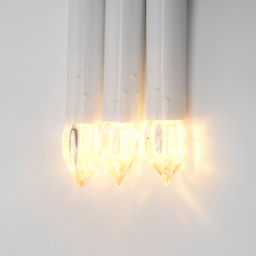 ULD-S0400-020/SGA WARM WHITE IP20 CANDLES Гирлянда светодиодная Свечки, 4м. 20 светодиодов. Теплый белый свет. Постоянное свечение. Провод зеленый. ТМ Uniel