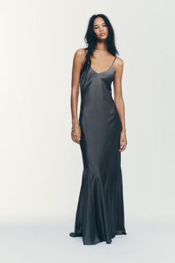 LONG SATIN DRESS
