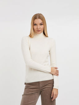 водолазка женская из шерсти с добавлением люрекса