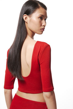 Top cropped con espalda escotada - H&m фото 4