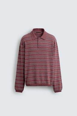 STRIPED KNIT POLO SHIRT - Zara фото 7