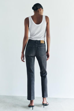 ZW COLLECTION BOOTCUT HIGH-WAIST CROPPED JEANS - Zara фото 34
