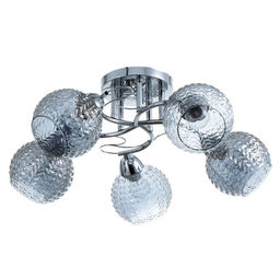 Светильник потолочный BayerLux «Эрион», люстра 5хЕ27, 40 Вт, хром, 56×56×22 см