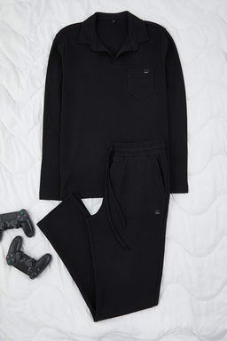 Haki Regular Kesim Polo Yaka Etiket Detayl? Dokulu Pijama Tak?m? TMNAW26PT00029 - Trendyolmilla фото 4