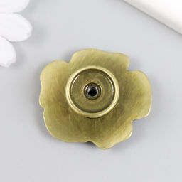 Ручка для шкатулки металл «Пион», бронза, 3.9×4.4×2.5 см