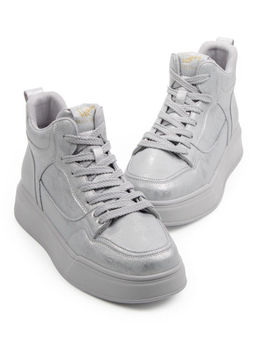 01-A324-6B GRAY/LT. BLUE Ботинки демисезонные женские (натуральная кожа)