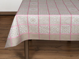 Скатерть 16С383-ШР/ст. 150*150 "Изразцы" цв. 2 рис. 48 розовый