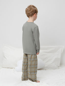 К 1600/зеленый чай,шотландская клетка пижама