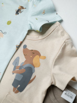 Футболка из тонкого хлопка, беж/синий - Lesi kids фото 24