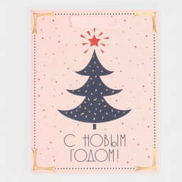 Цена за 2 шт. Пакет подарочный новогодний ламинированный «Салют», MS 18 х 23 х 10 см