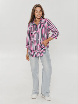 Жанетта туника женская (полоса синий) - Lovetex фото 51