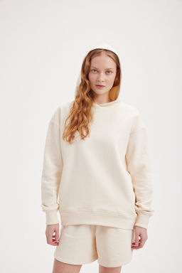 Худи из 100% хлопка "Лён" женское