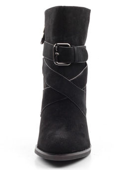 01-D118-498 BLACK Ботильоны женские (натуральная кожа, байка)