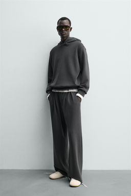 SUDADERA LAVADA SOFT CAPUCHA / Azul / Gris - Zara фото 4