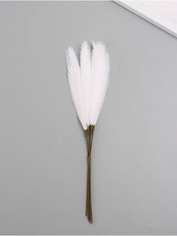 Цена за 5 шт. Искусственное растение для творчества «Ковыль», белый, 29 см