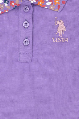 U. S. Polo Assn / Базовый свитшот с воротником-поло сиреневого цвета для девочек - U.s. polo assn фото 3