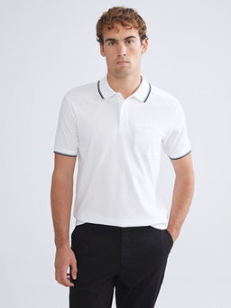 Polo Yaka K?sa Kollu Penye Erkek Ti??rt