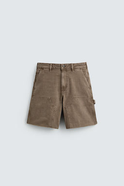 BERMUDA RELAXED FIT BOLSILLO CARPINTERO / Negro - Zara фото 7