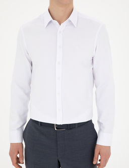 Beyaz Slim Fit Arm_rl_ Uzun Kollu G_mlek