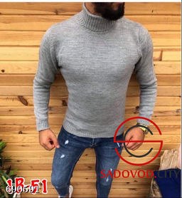 Мужская водолазка однотонная