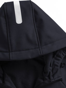 Ветровка спортивная мужская с капюшоном softshell черного цвета 9563Ch - Mtforce фото 25