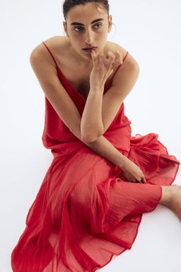 Vestido largo de gasa - H&m фото 4