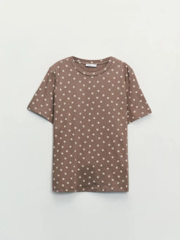 Футболка из хлопка с принтом в горошек / Zarina