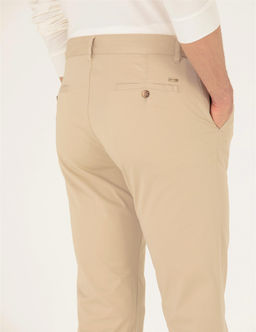 Bej Regular Fit Kanvas Pantolon - Pierre cardin фото 7