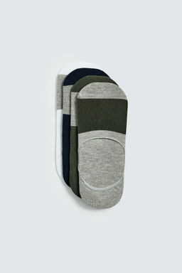 PACK OF 4 STRIPED NO-SHOW SOCKS