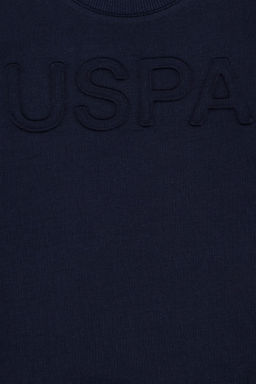 Темно-синяя толстовка с круглым вырезом для мальчика Basic - U.s. polo assn фото 6
