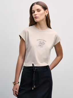 Футболка с принтом / Zarina  фото 2